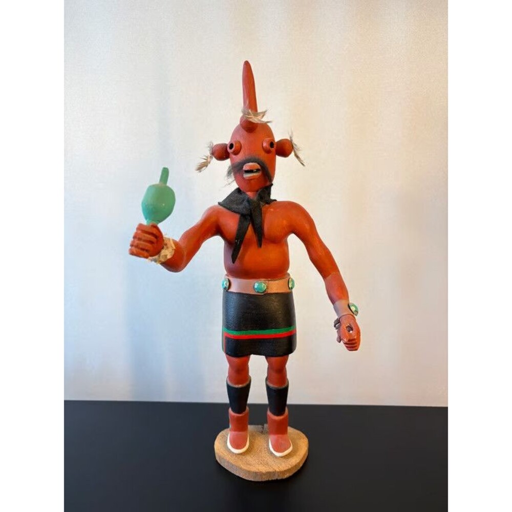 Handmade Koyemsi Clown Kachina Style Figure Painted Wood